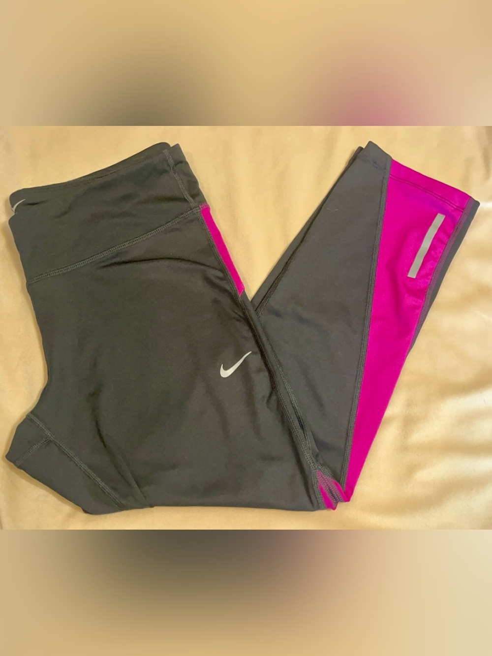 Nike Dri-Fit Black and Pink Athletic Leggings